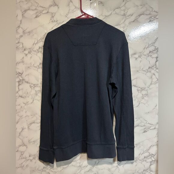 Timberland Men’s Waffle Knit Long Sleeve Black Top Size S - Picture 7 of 7